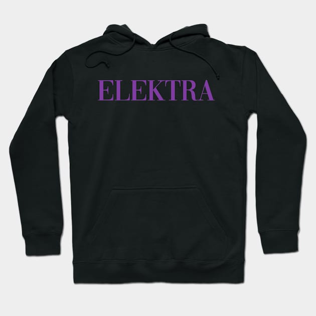 Elektra - Pose - Purple Hoodie by deanbeckton